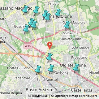 Mappa Via per Busto Arsizio, 21058 Solbiate Olona VA, Italia (2.51462)