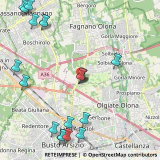 Mappa Via per Busto Arsizio, 21058 Solbiate Olona VA, Italia (2.8365)