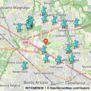 Mappa Via per Busto Arsizio, 21058 Solbiate Olona VA, Italia (2.37105)