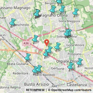 Mappa Via per Busto Arsizio, 21058 Solbiate Olona VA, Italia (2.6145)