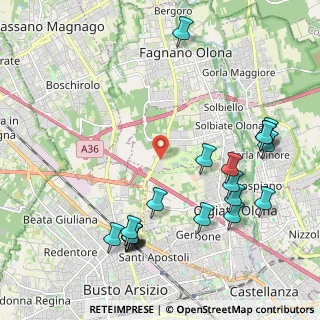 Mappa Via per Busto Arsizio, 21058 Solbiate Olona VA, Italia (2.471)