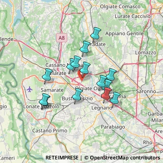 Mappa Via per Busto Arsizio, 21058 Solbiate Olona VA, Italia (5.98857)