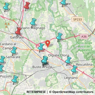 Mappa Via per Busto Arsizio, 21058 Solbiate Olona VA, Italia (5.9975)