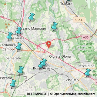 Mappa Via per Busto Arsizio, 21058 Solbiate Olona VA, Italia (6.26727)