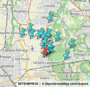 Mappa Via Cesare Battisti, 20815 Cogliate MB, Italia (1.0895)