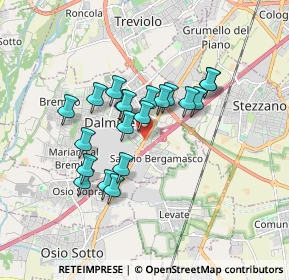 Mappa Via Cariani, 24044 Dalmine BG, Italia (1.3855)