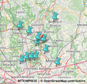 Mappa Vicinale dei, 20831 Seregno MB, Italia (6.75)