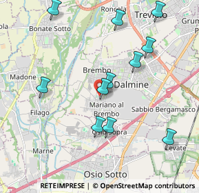 Mappa Via C. Beccaria, 24044 Dalmine BG, Italia (2.07182)
