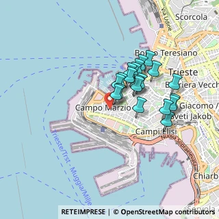 Mappa Androna Santa Tecla, 34123 Trieste TS, Italia (0.7085)