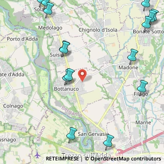 Mappa Via Praga, 24042 Bottanuco BG, Italia (3.23333)
