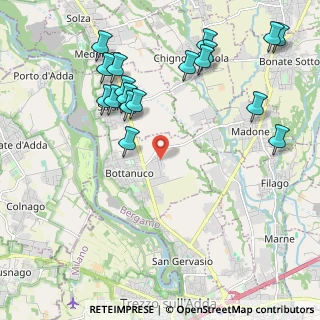 Mappa Via Praga, 24042 Bottanuco BG, Italia (2.37889)