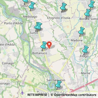 Mappa Via Praga, 24042 Bottanuco BG, Italia (3.1425)