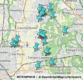 Mappa Vicolo S. Dalmazio, 20815 Cogliate MB, Italia (1.827)