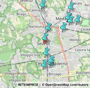 Mappa Via San Martino, 20030 Seveso MB, Italia (2.11385)