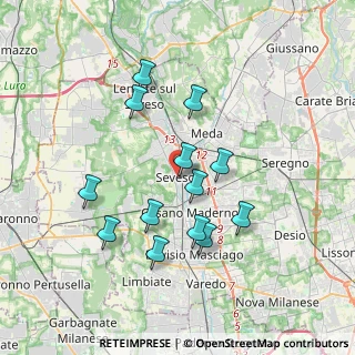 Mappa Via San Martino, 20030 Seveso MB, Italia (3.33846)