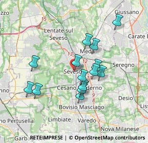 Mappa Via San Martino, 20030 Seveso MB, Italia (3.13143)