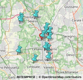 Mappa Via San Martino, 20030 Seveso MB, Italia (2.98154)