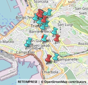 Mappa Via del Pozzo, 34137 Trieste TS, Italia (0.8155)