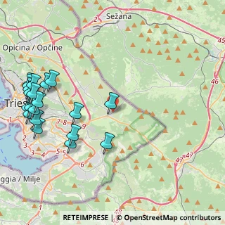 Mappa Via Igo Gruden, 34149 Trieste TS, Italia (5.486)