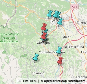 Mappa Via Giovanni Keplero, 36078 Valdagno VI, Italia (5.3625)