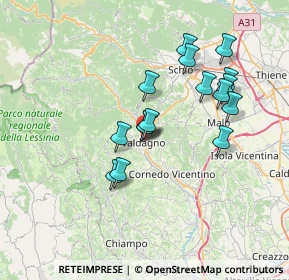 Mappa Via Giovanni Keplero, 36078 Valdagno VI, Italia (6.25875)