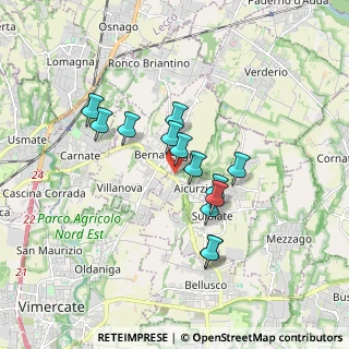 Mappa Via Dante Alighieri, 20886 Aicurzio MB, Italia (1.41846)