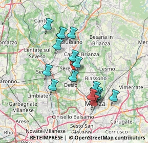 Mappa Via Ticino, 20831 Seregno MB, Italia (6.49059)