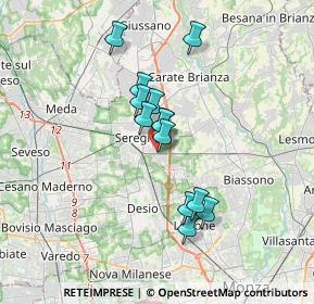 Mappa Via Ticino, 20831 Seregno MB, Italia (2.70846)