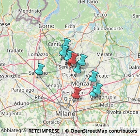 Mappa Via Ticino, 20831 Seregno MB, Italia (8.59333)