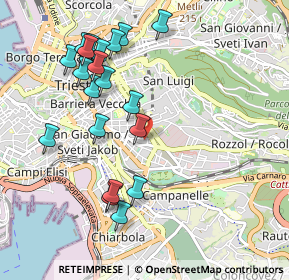 Mappa Via Gregorio Ananian, 34138 Trieste TS, Italia (1.0425)