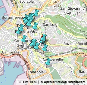 Mappa Via Gregorio Ananian, 34138 Trieste TS, Italia (0.8135)