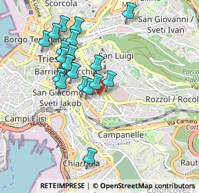 Mappa Via Gregorio Ananian, 34138 Trieste TS, Italia (0.866)