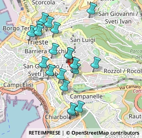 Mappa Via Gregorio Ananian, 34138 Trieste TS, Italia (0.8845)