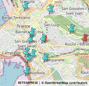 Mappa Via Gregorio Ananian, 34138 Trieste TS, Italia (1.07083)