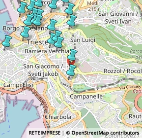 Mappa Via Gregorio Ananian, 34138 Trieste TS, Italia (1.312)