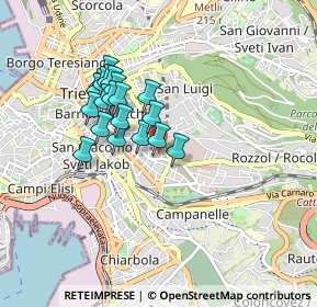 Mappa Via Gregorio Ananian, 34138 Trieste TS, Italia (0.7085)