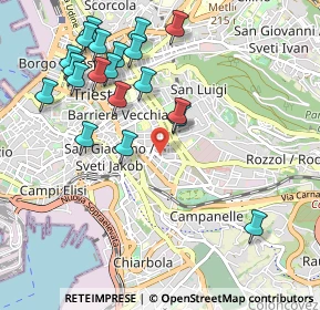 Mappa Via Casimiro Donadoni, 34141 Trieste TS, Italia (1.1005)