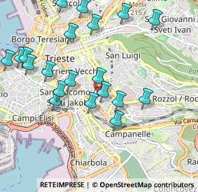 Mappa Via delle Settefontane, 34141 Trieste TS, Italia (1.0845)