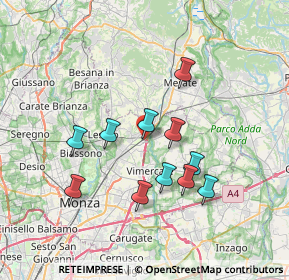 Mappa Via Gian Lorenzo Bernini, 20865 Usmate Velate MB, Italia (6.36273)