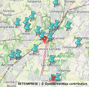 Mappa Via Gian Lorenzo Bernini, 20865 Usmate Velate MB, Italia (2.228)