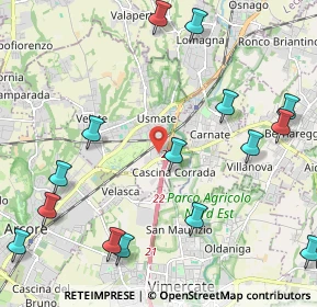 Mappa Via Gian Lorenzo Bernini, 20865 Usmate Velate MB, Italia (3.02)