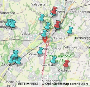 Mappa Via Gian Lorenzo Bernini, 20865 Usmate Velate MB, Italia (2.3135)