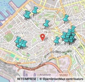 Mappa Via dei Navali, 34144 Trieste TS, Italia (0.5585)