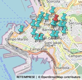 Mappa Via dei Navali, 34144 Trieste TS, Italia (0.7995)