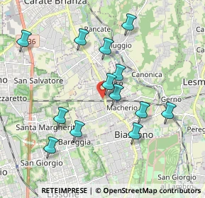 Mappa Via Alessandro Manzoni, 20845 Sovico MB, Italia (1.86154)