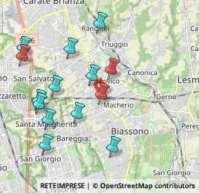 Mappa Via Alessandro Manzoni, 20845 Sovico MB, Italia (2.08071)