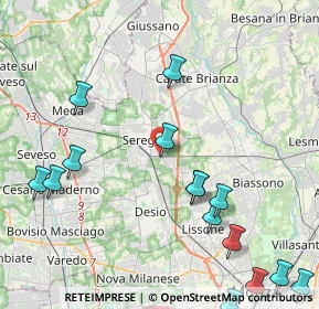Mappa Via Domenico Cimarosa, 20831 Seregno MB, Italia (5.41467)