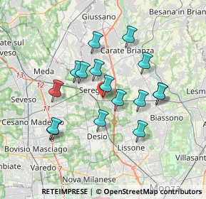 Mappa Via Domenico Cimarosa, 20831 Seregno MB, Italia (3.12125)