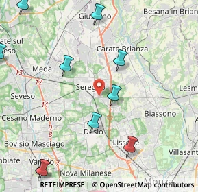 Mappa Via Domenico Cimarosa, 20831 Seregno MB, Italia (5.60727)
