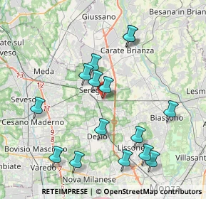 Mappa Via Domenico Cimarosa, 20831 Seregno MB, Italia (4.12267)
